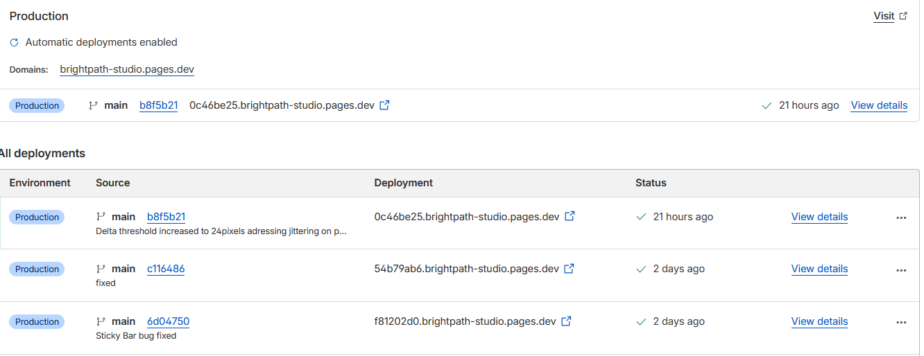 Cloudflare Pages deployment screenshot